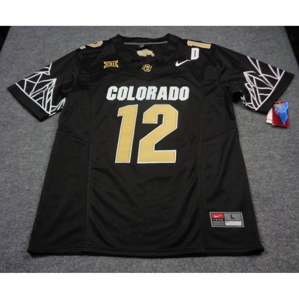 Nike NCAA Colorado University Travis Hunter #12 Stitched Jersey Large Black